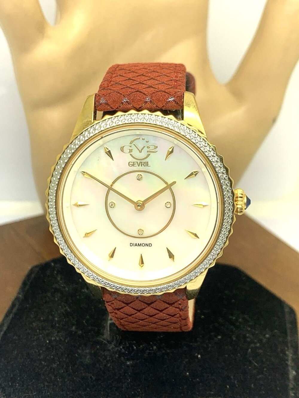 GV2 Gevril Women's Watch 11702-525 Swiss Quartz Limited Edition Mother of Pearl